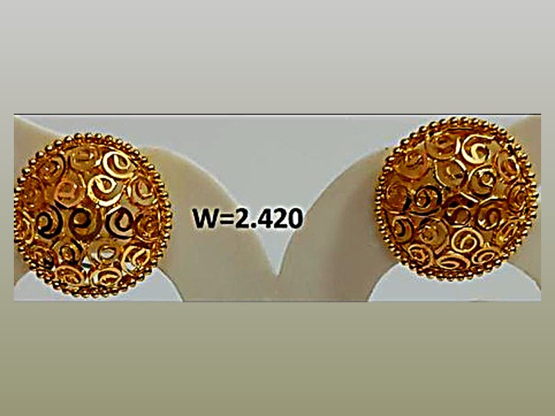 22KT Antique Filigree Gold Tops (W=2.420g)
